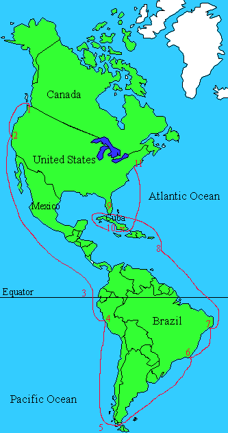 Voyage map