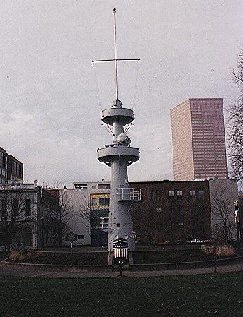 Mast in downtown Portland